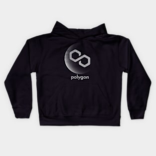 Vintage Polygon Matic Coin To The Moon Crypto Token Cryptocurrency Blockchain Wallet Birthday Gift For Men Women Kids Kids Hoodie